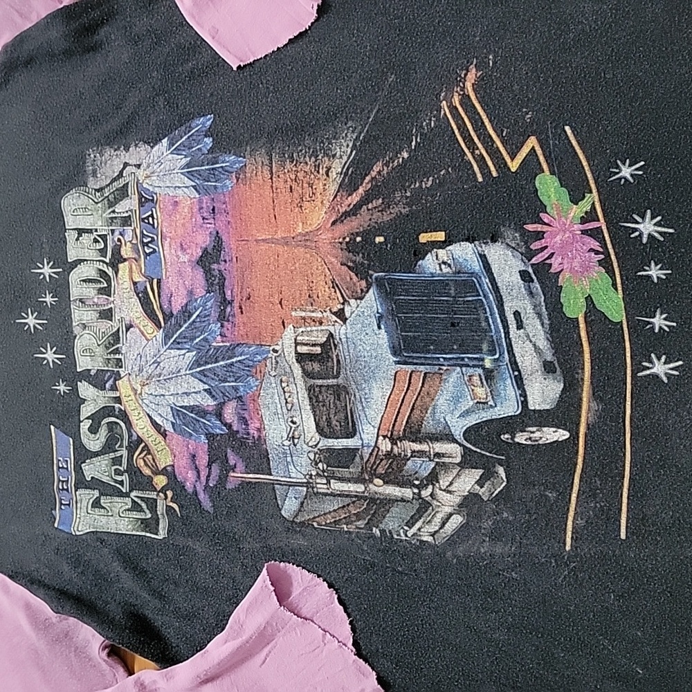 Vintage Spell Easy Rider Way Raglan Tshirt, Small - Picture 4 of 10